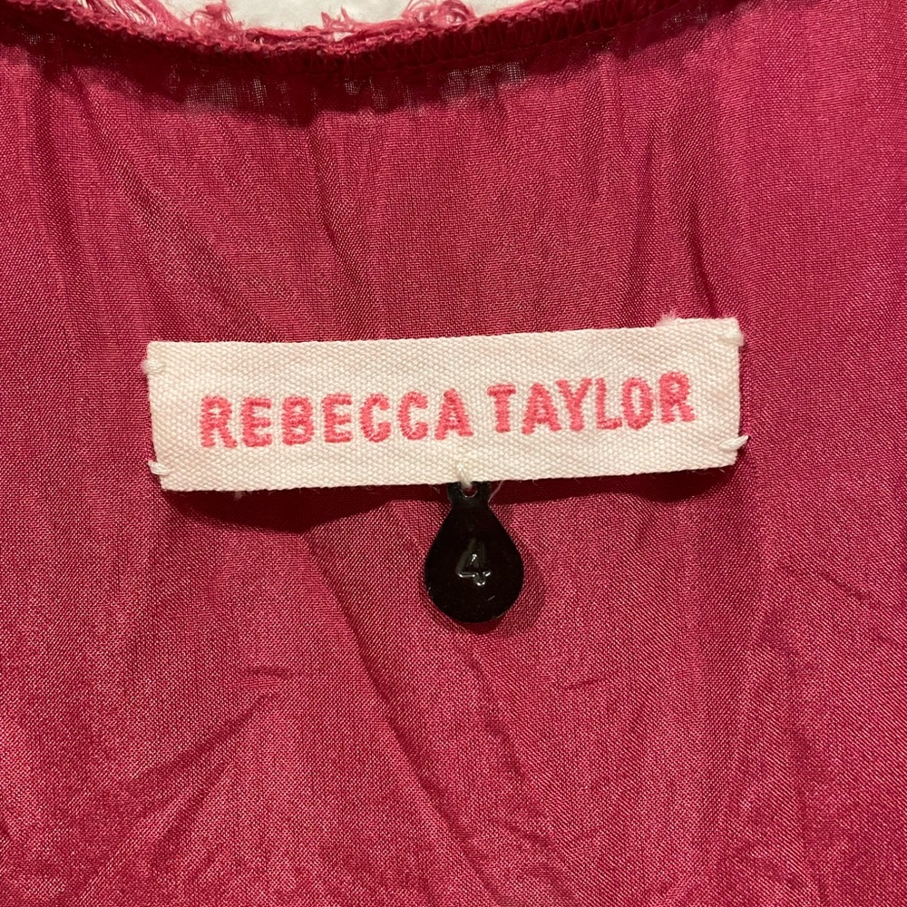 Rebecca Taylor- Magenta 100% silk Tank Tunic - Size 4